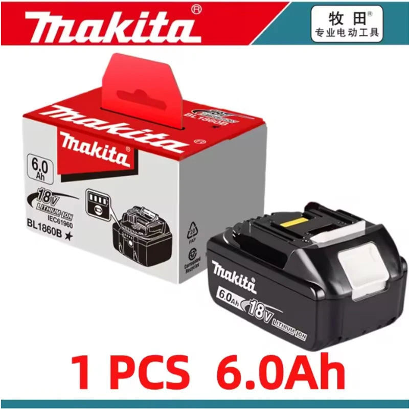 Original 18V Makita Battery 6Ah Rechargeable Lithium-Ion Battery BL1860B for Makita 18V Power Tools Replace Battery