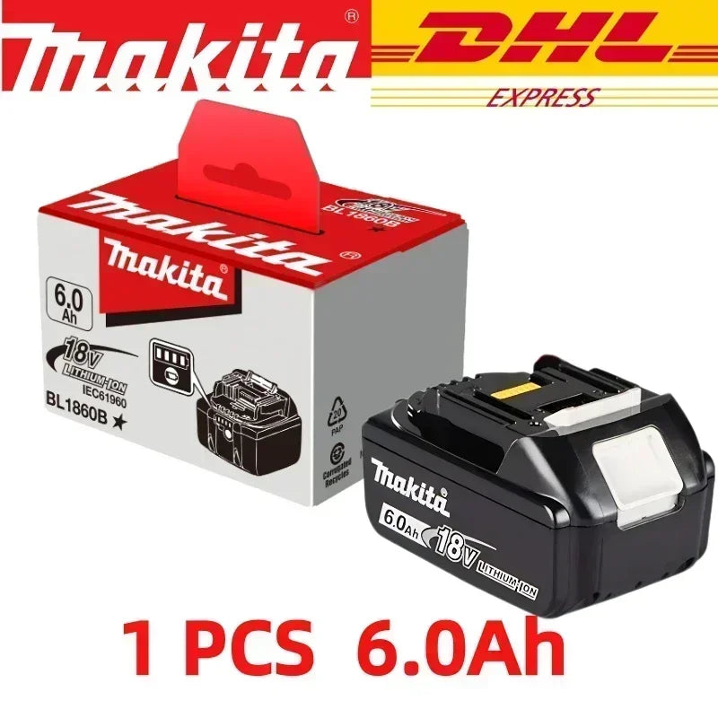 Makita 18V Battery for Makita 18V 6Ah Power Tools The 18V Makita BL1860B Rechargeable Battery Can Replace BL1850B LXT400