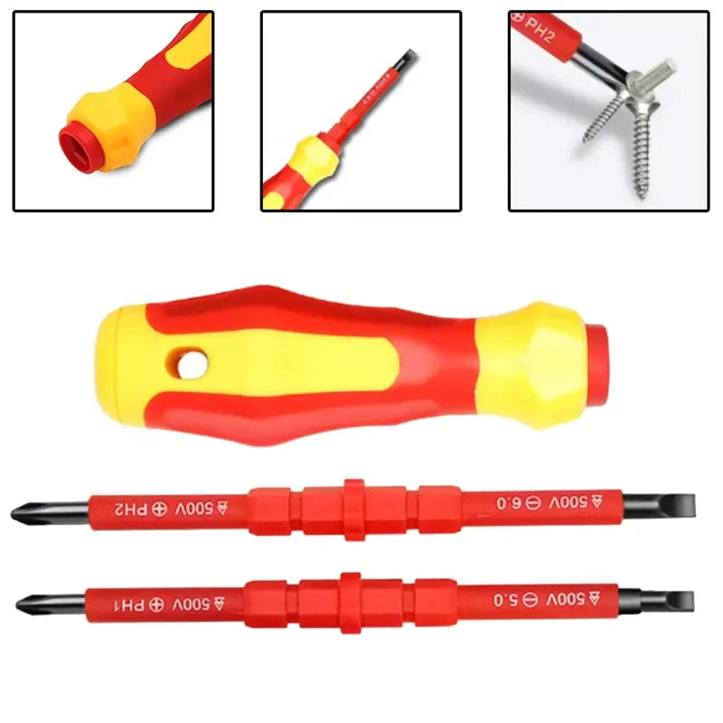3 In 1 Insulated Screwdriver Set PH1/PH2 Multi-Purpose Screw