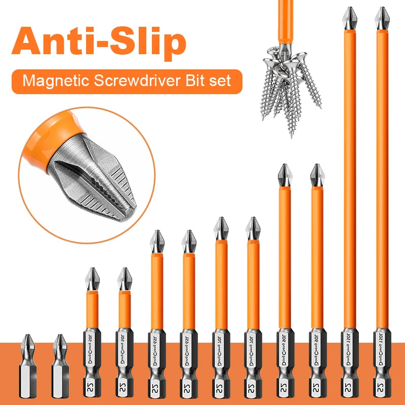 Anti Slip Bits Magnetic Screwdriver Bit Set S2 Alloy Steel I