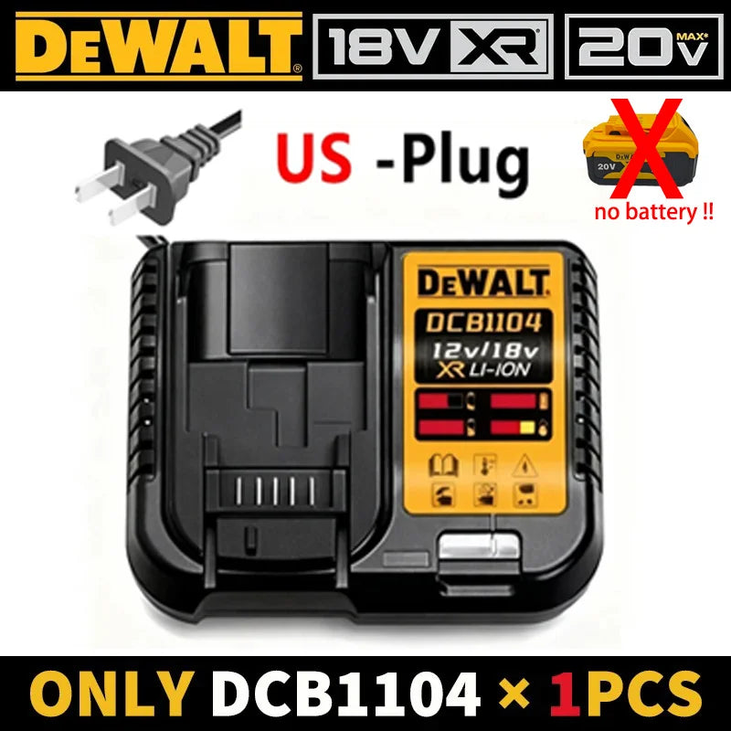 100% Original Dewalt 20V Battery 6.0Ah 5.0Ah DCB206 DCB205 20V Dewalt Power Tool Replacement Battery DCB200 DCB184 Fast Charger