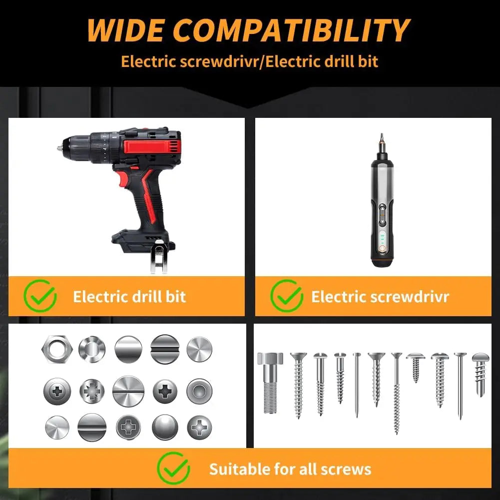 Spring-Loaded Screw Holder Drill Bit Anti-Drop Screwdriver B