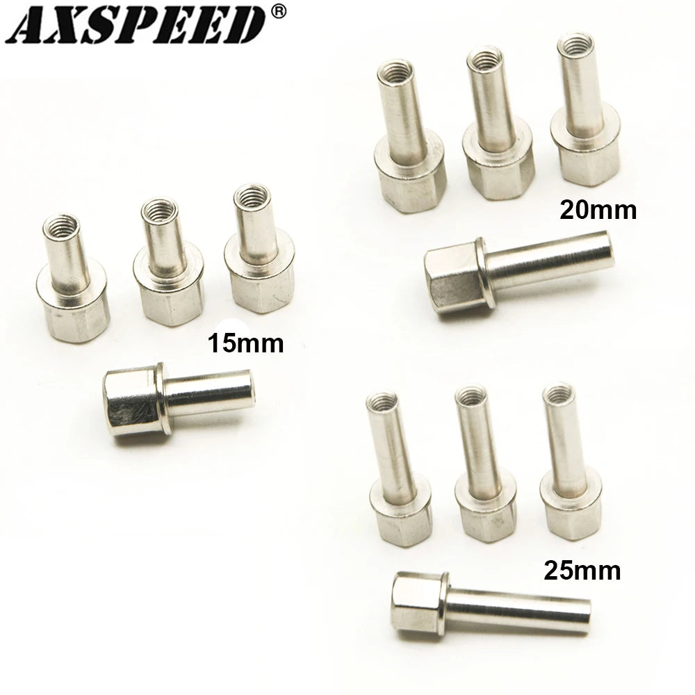 AXSPEED 4PCS 12mm Hex Wheel Hub Drive Adaptor Extension Colu