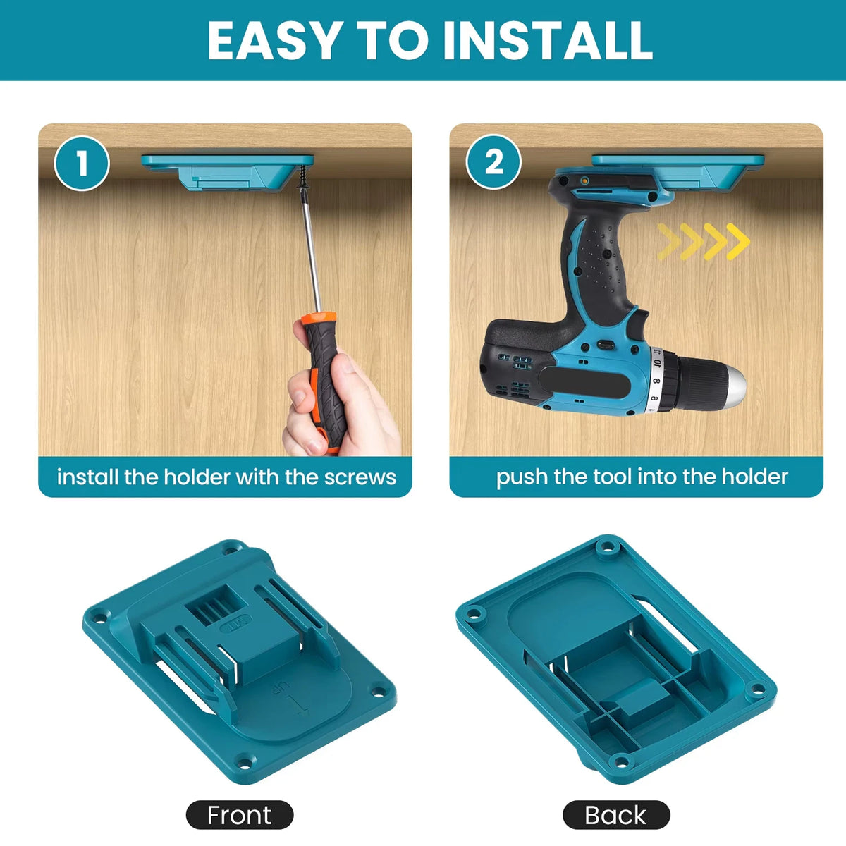1/5/10PCS Tool Drill Mount Holder Compatible for Makita 18V 