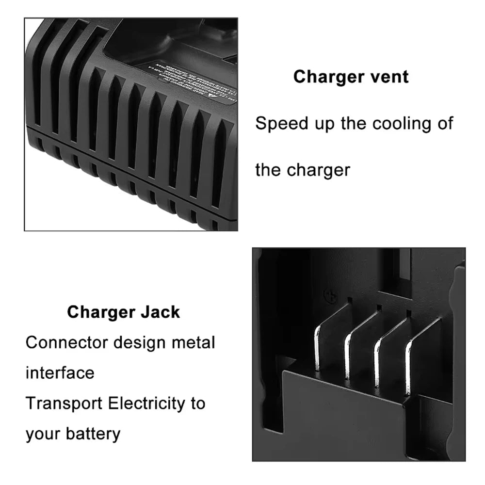 2A Lithium Battery Charger Fast Charge For Black And Decker 