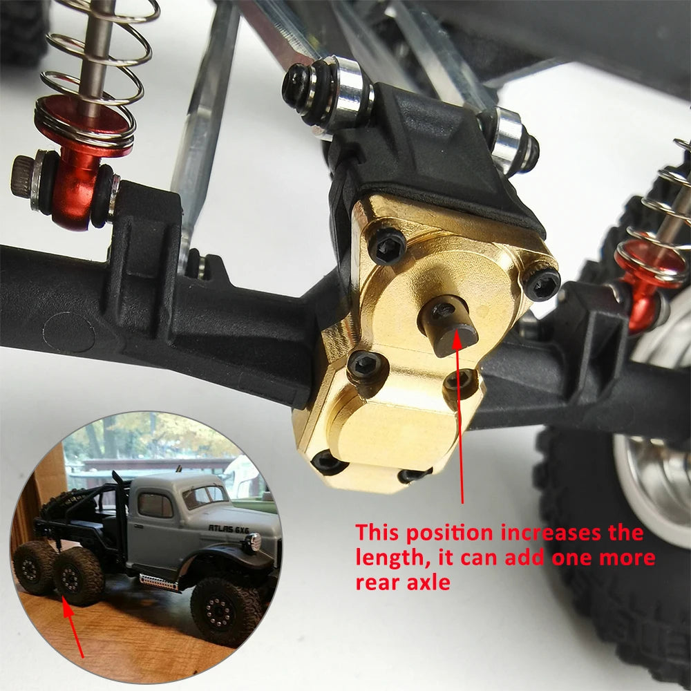 YEAHRUN Axial SCX24 Upgrade Parts Brass Counterweight Wheel 