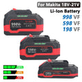 198VF 598VF 998VF 18V 21V High Capacity Rechargeable Lithium