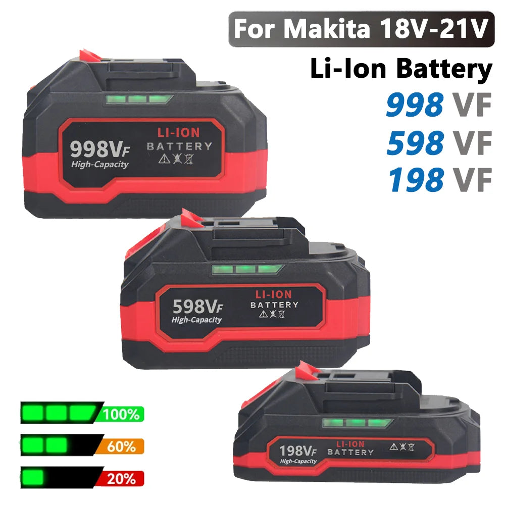 198VF 598VF 998VF 18V 21V High Capacity Rechargeable Lithium