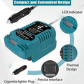 DC 12V/24V Li-ion Battery Mini Compact Car Charger Cigarette
