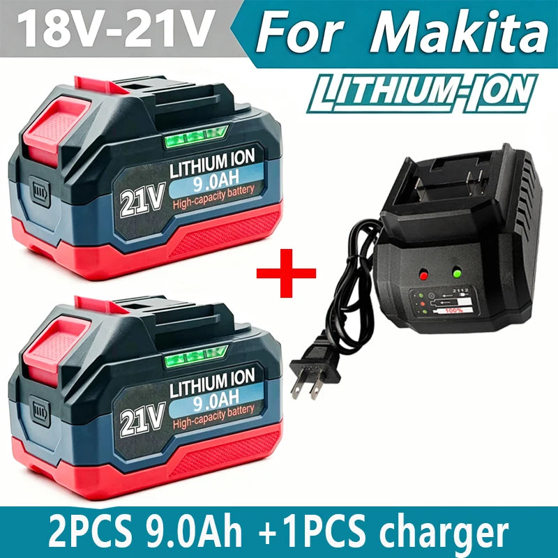 21V 12.0AH For Makita 18V Battery Power Tool Battery LED Indicator Batteries Pack For Makita 18V Cordless Electric Power Tools