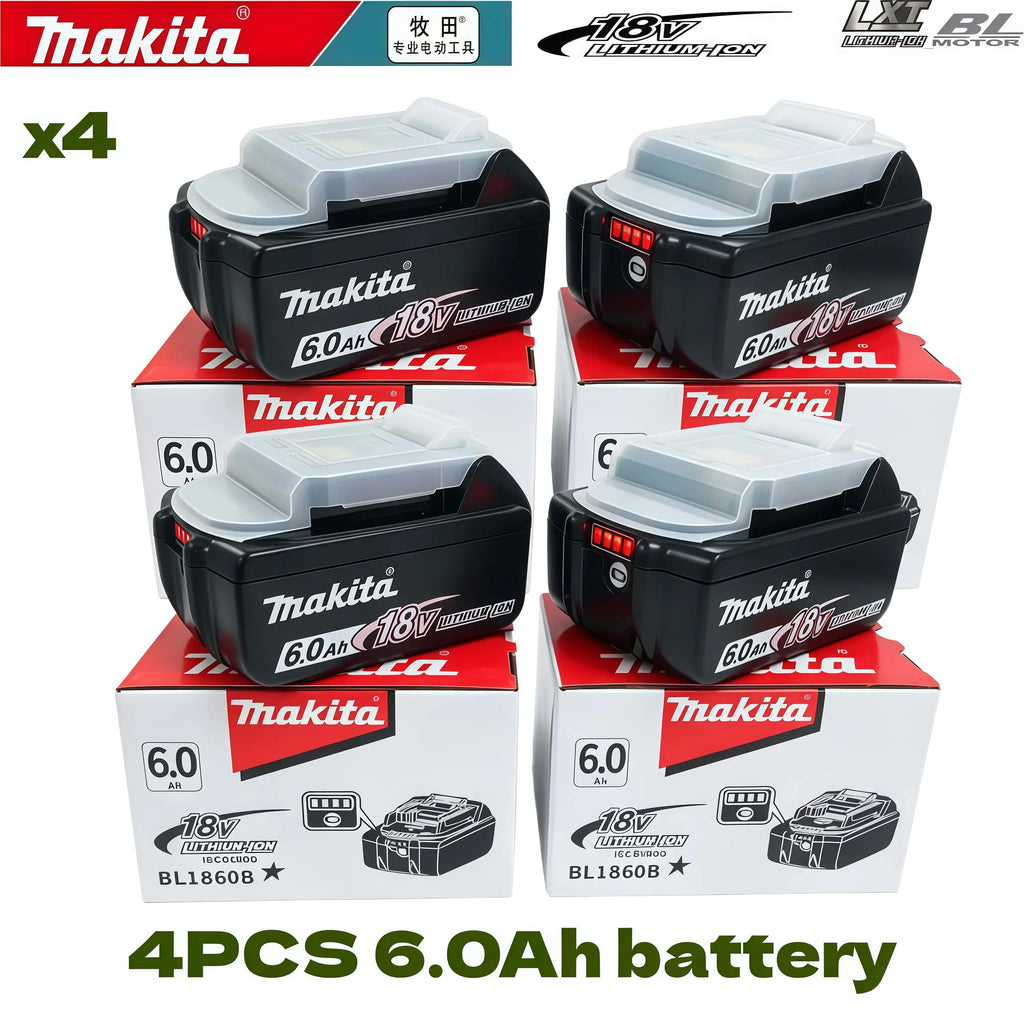%Genuine 6AH Makita BL1860 6Ah Battery Power Tools Li-ion Replacement LXT BL1850 BL1840 for 18V Screwdriver with BMS 18V Battery