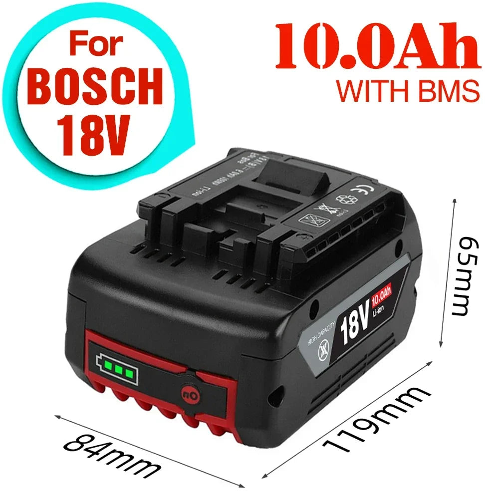 NEW 18V 10Ah Rechargeable Li-Ion Battery for Bosch 18V Power
