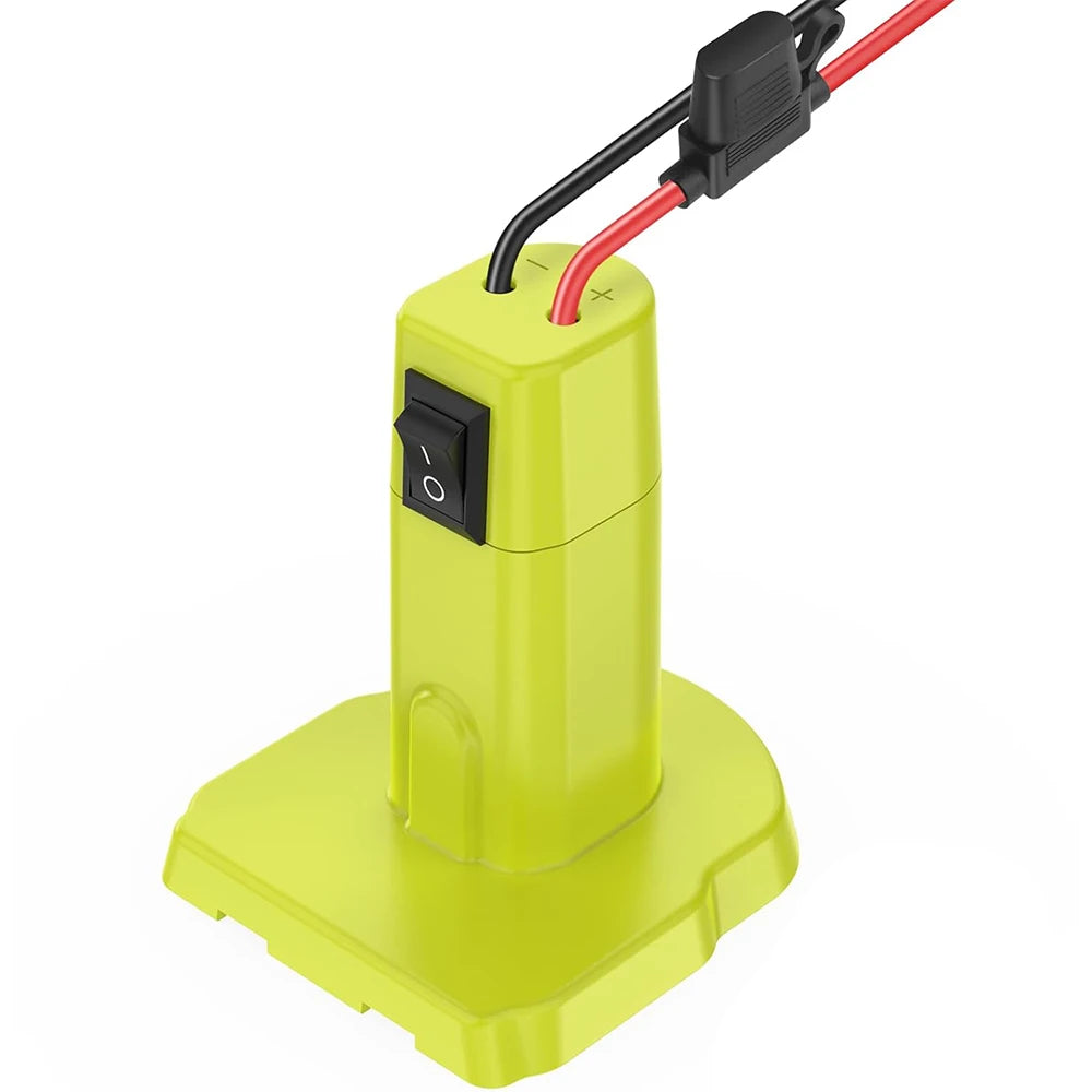 Power Wheels Adapter for Ryobi 18V Battery with Fuse Switch DIY Battery Adapter Connector for Ryobi 18V Nimh/Nicd/Li-ion Battery