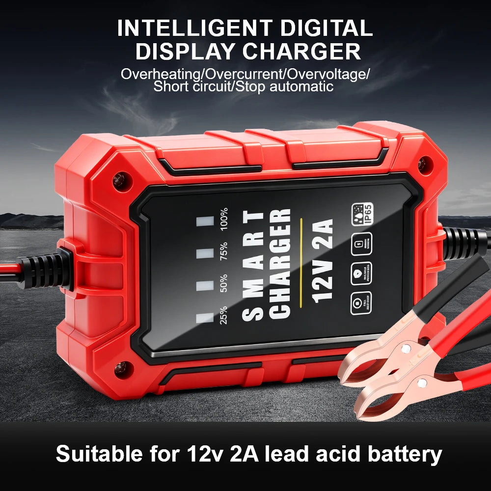Intelligent Car Battery Charger Full Automatic Fast Power Ch
