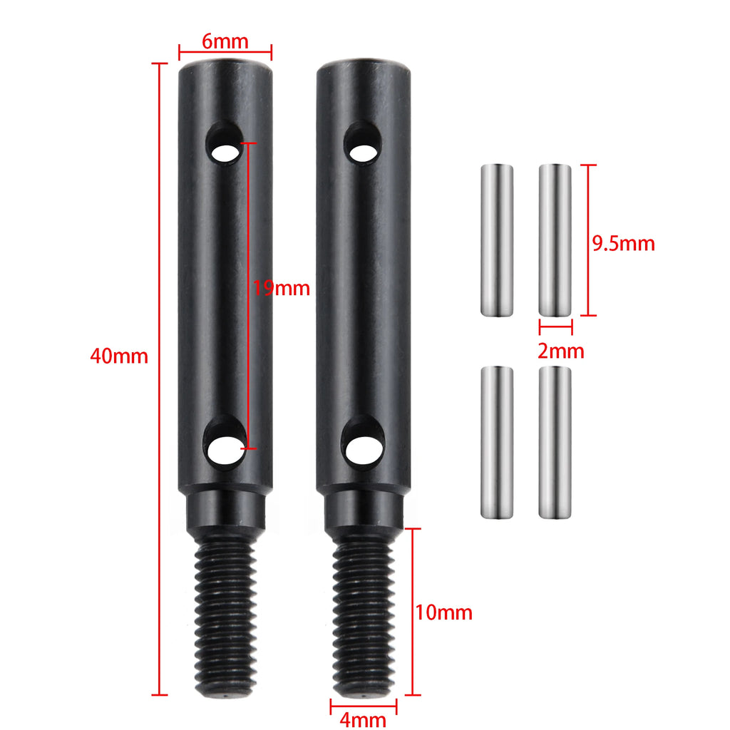 AXSPEED Metal Portal Stub Axle Drive Gear Shaft & Wheel Hex Adapter for TRX-4 TRX4 1/10 RC Crawler Car Upgrade Parts