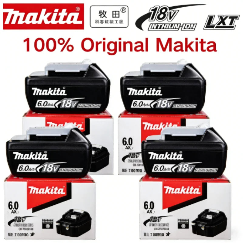 100% Makita 6.0 Ah Battery 18V LXT Lithium-Ion BL1860 with L