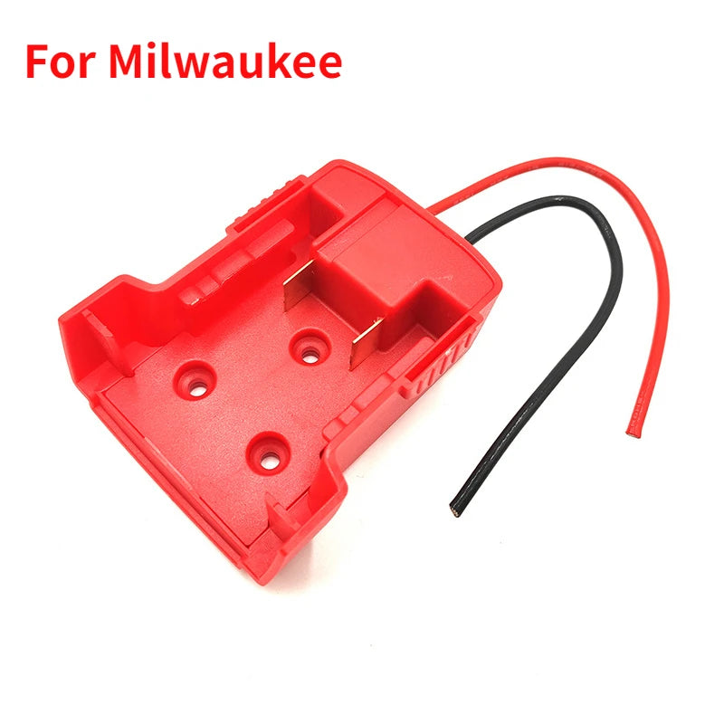 New For Makita Bosch Milwaukee 18v 14.4V Battery Mount Dock Power Connector With 14Awg Wires Connectors Adapter Tool Accessories