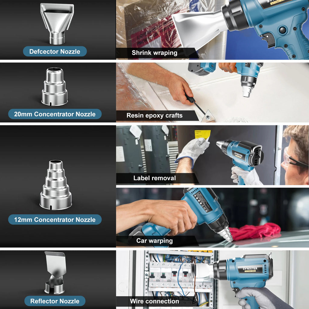 Nananuu Cordless Heat Gun Portable Power Tool Hot Air Gun Ai