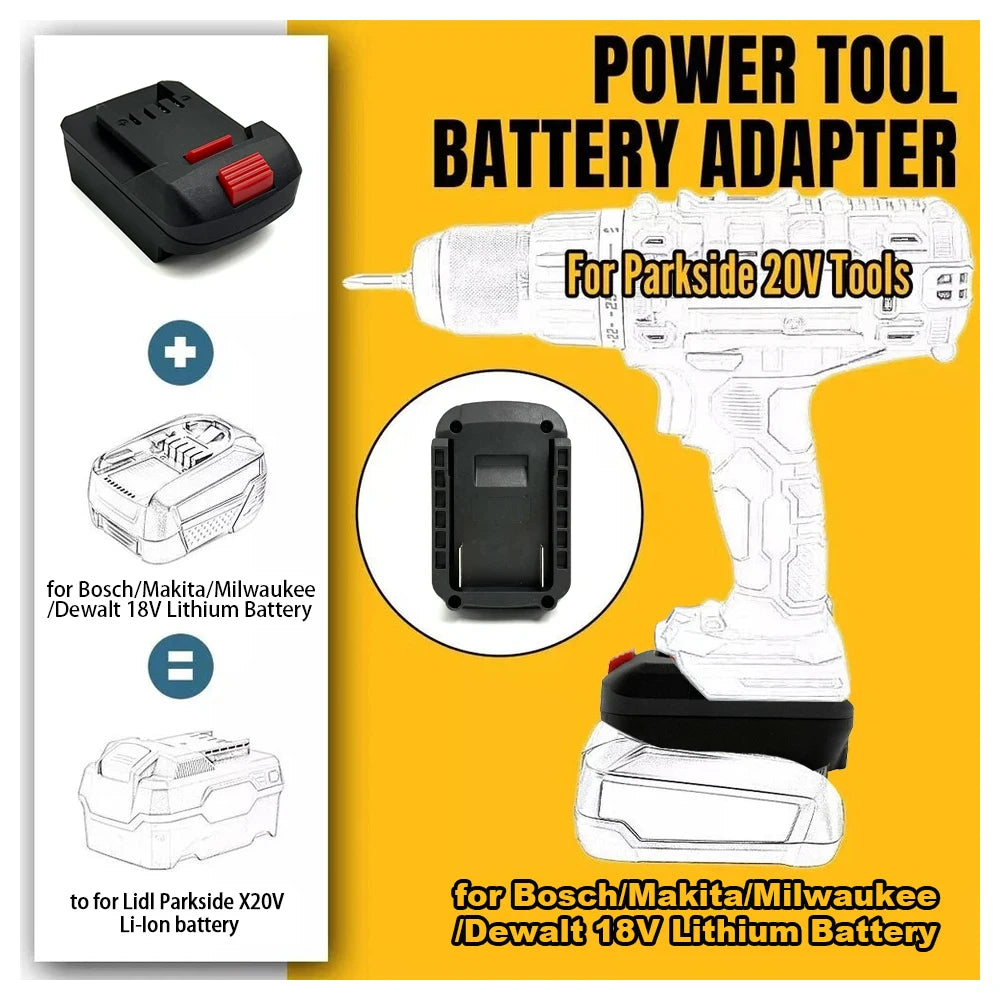 Battery Adapter Converter for Makita/Bosch/Milwaukee/DW 18V 