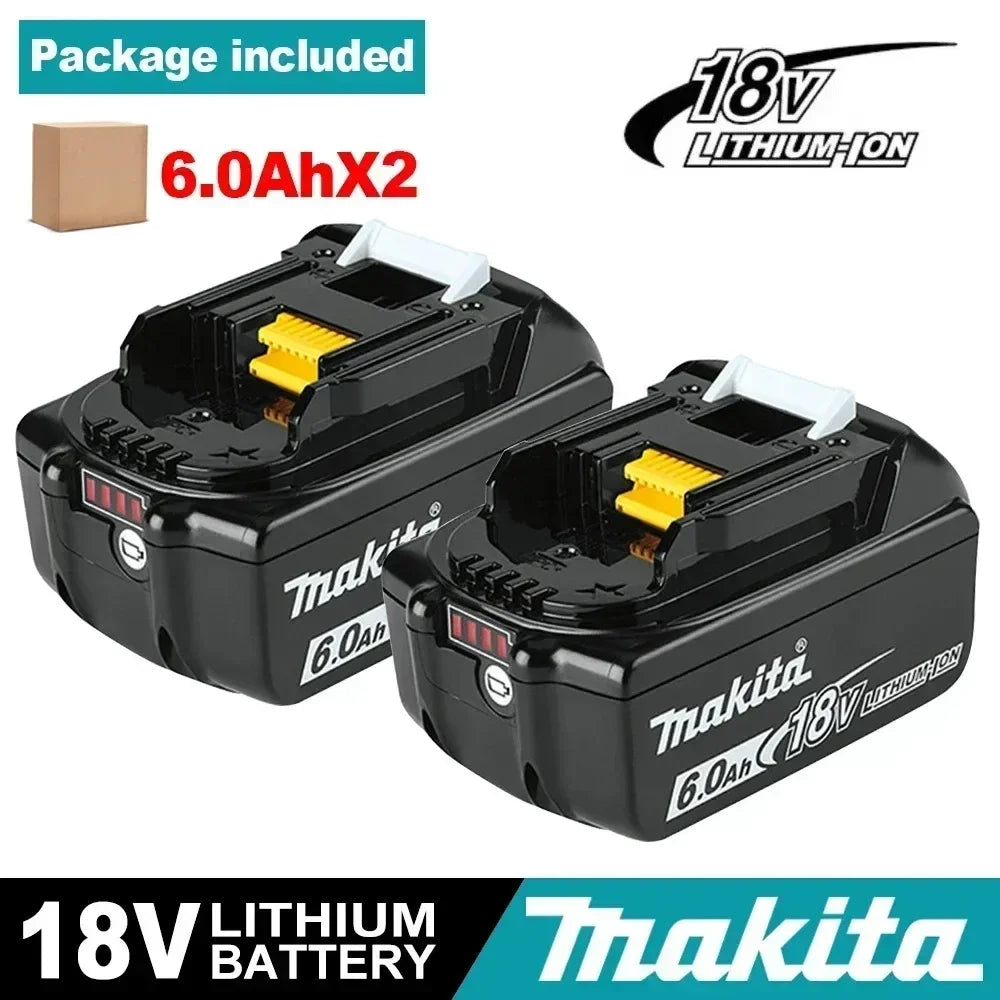 100% Original Makita 18V 6.0 Rechargeable LithiumBattery with LED Indicator High Capacity for Makita Cordles Power Tool Battery