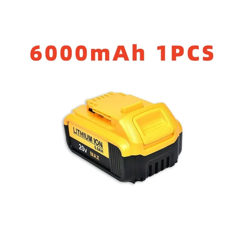 For DeWALT 20V Replacement Battery 6.0Ah MAX FlexVolt for DCB200 DCB201 DCB206 DCB205 DCB209 Power Tool Battery + Charger