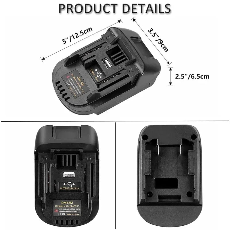 Electric Power Tool Adapter Converter DM18M Battery Adapter 