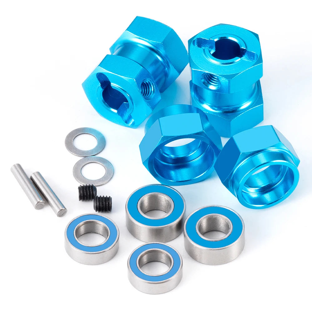 TRINOOD 4Pcs Alu Alloy 12mm Wheel Hex Adapter Locking Hub fo