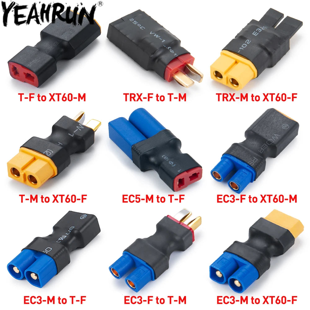YEAHRUN Adapter EC3 EC5 T TRX to XT60 T Deans Female Male Co