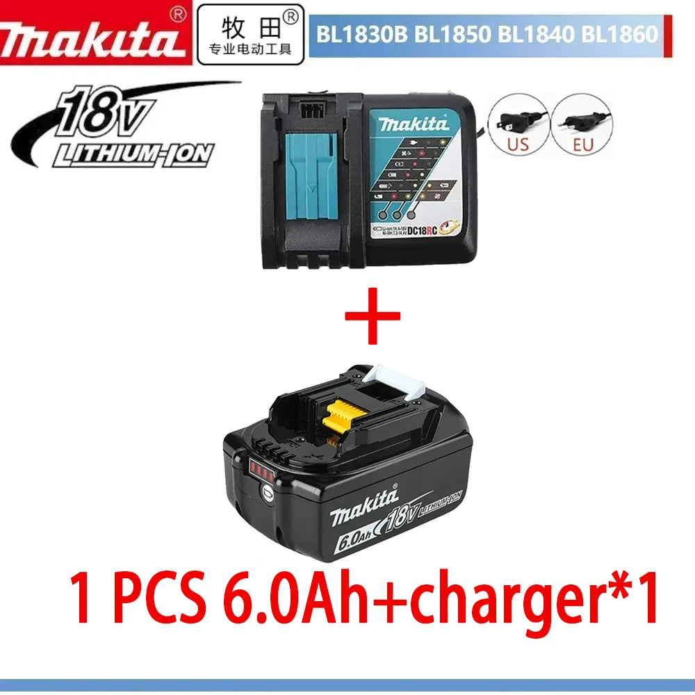 Makita 18V 6/5Ah Original Rechargeable Battery Fits BL1840 BL1850 BL1860B High-Capacity Power Tool Battery Reliable Performance