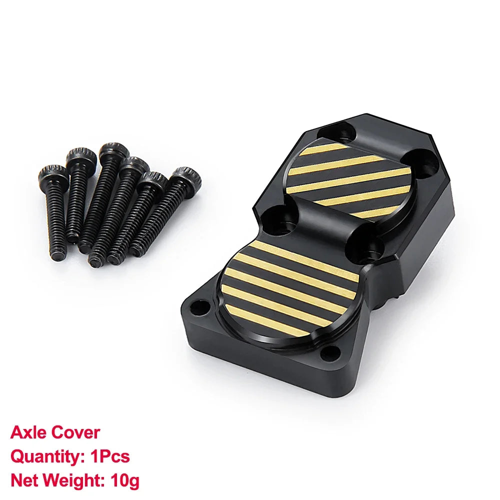YEAHRUN Axial SCX24 Upgrade Parts Brass Counterweight Wheel Hex Adapter Axle Diff Cover Steering Knuckle Girder Motor Gears