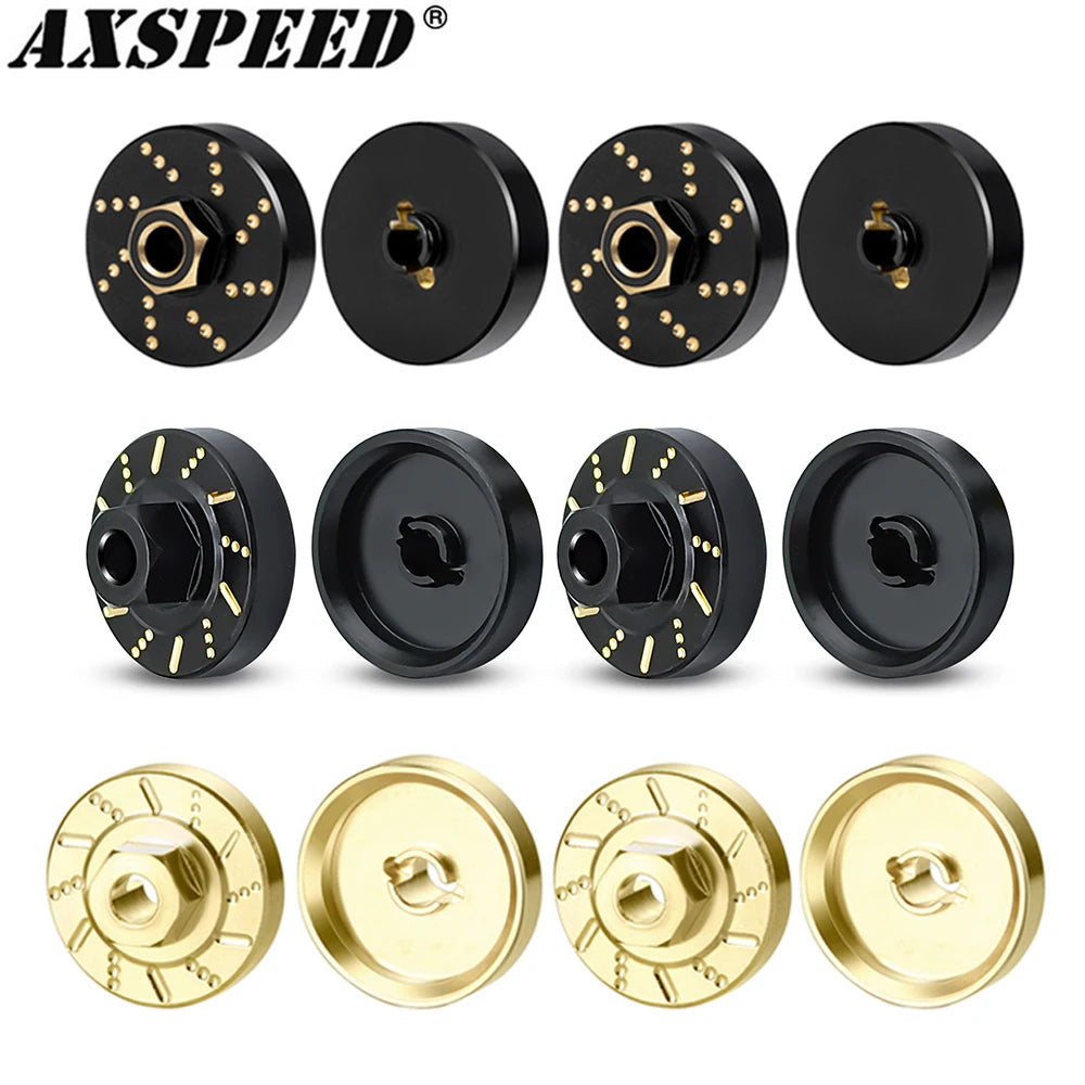 AXSPEED 4Pcs Wheel Hex Hub Adapters Brass Counterweight for 