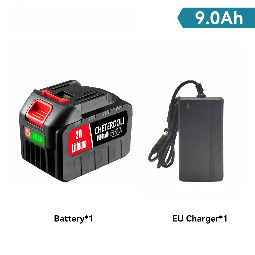 21V Rechargeable Lithium Battery High Capacity Cordless Electric Power Tool Battery for Makita 18V Tool Replacement Battery