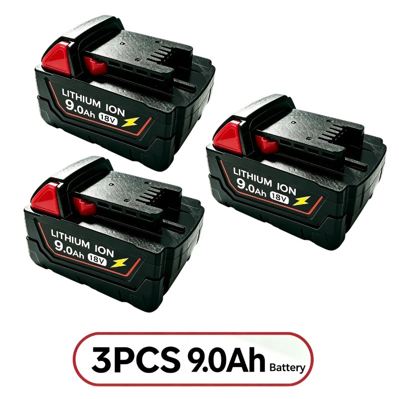 2026 new style For Milwaukee M18 Power Tool Battery Charger BR XC 18V 6.0Ah M18B5 48-11-1860 Built-in 18650 Battery12.0Ah