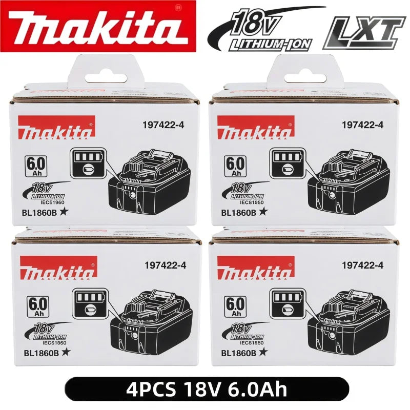 Genuine 6AH Makita BL1860 6Ah Battery Power Tools Li-ion Replacement LXT BL1850 BL1840 for 18V Screwdriver with BMS 18V Battery
