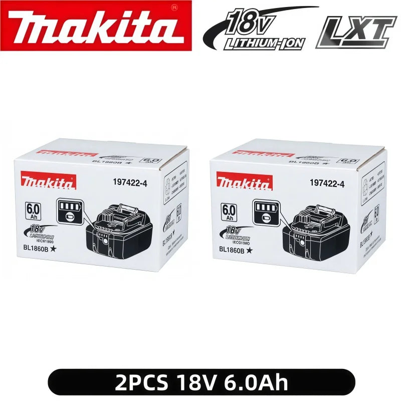 Genuine 6AH Makita BL1860 6Ah Battery Power Tools Li-ion Replacement LXT BL1850 BL1840 for 18V Screwdriver with BMS 18V Battery