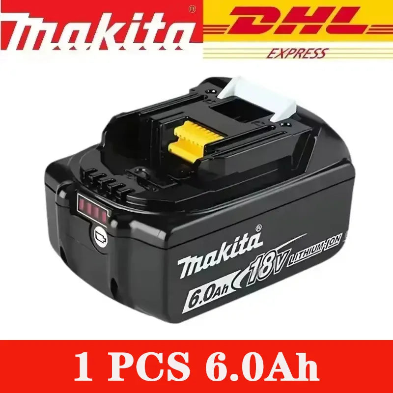 Original Makita 18V Battery Rechargeable Power Tool Makita 18V Battery Replaceable 5Ah/6Ah Battery Lithium-ion 1850 BL1860B 6A