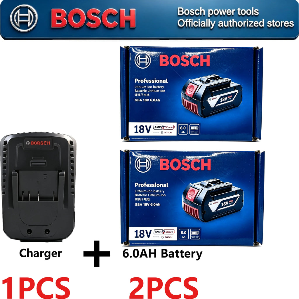 New Original BOSCH 18V Lithium Battery GBA18V6.0 High Capacity Power Pack for Bosch Cordless Drill Grinder Impact Wrench Tools