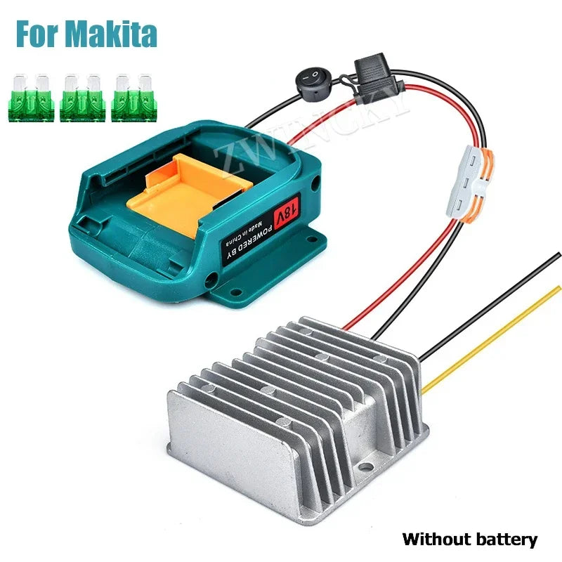 18V to 12V Step-Down Converter for Makita 18V for Power Wheel Battery Adapter DC 12V 15A 180W Buck Converter Regulator DIY Tool