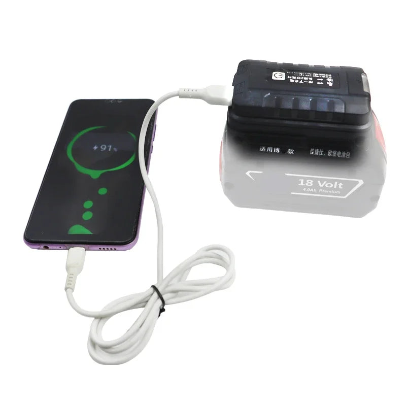 Adapter LED Light Lamp Flashlight Torch USB Mobile Phone Cha