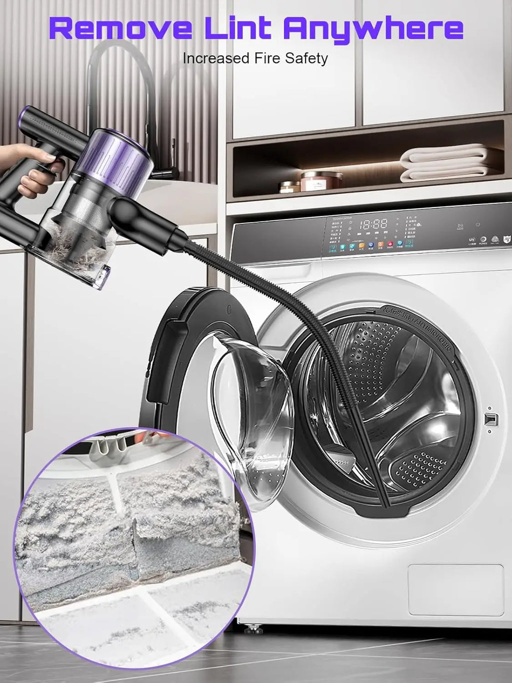 Cordless Vacuum Cleaner 55Kpa/500W/45min 10 in 1 Powerful St