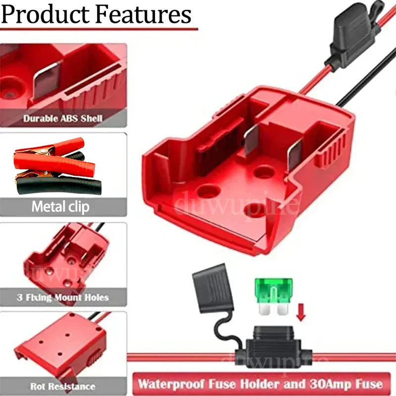 Car Emergency Power Starter DIY Adapter 30A Fuse Igniter Jum