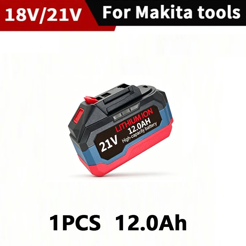 Original for Makita 21V Battery 6.0AH 12.0AH Power Tool Lithium Battery LED Indicator Batteries Pack for Makita 18V Battery Pins