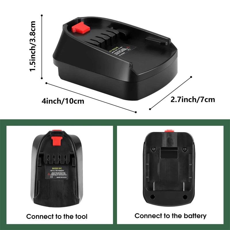 Battery Adapter for Bosch 18V Li-ion Battery BAT618 on Home 