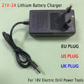 DC 21V 2A Lithium Battery Charger For 18V Electric Drill Int