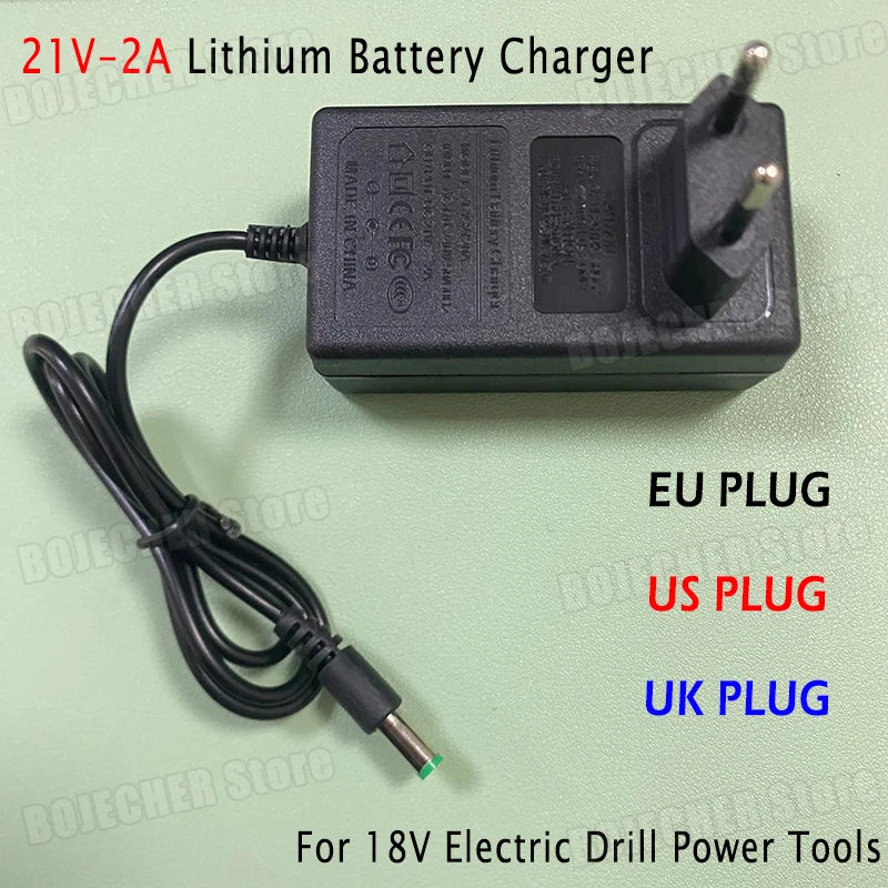 DC 21V 2A Lithium Battery Charger For 18V Electric Drill Int