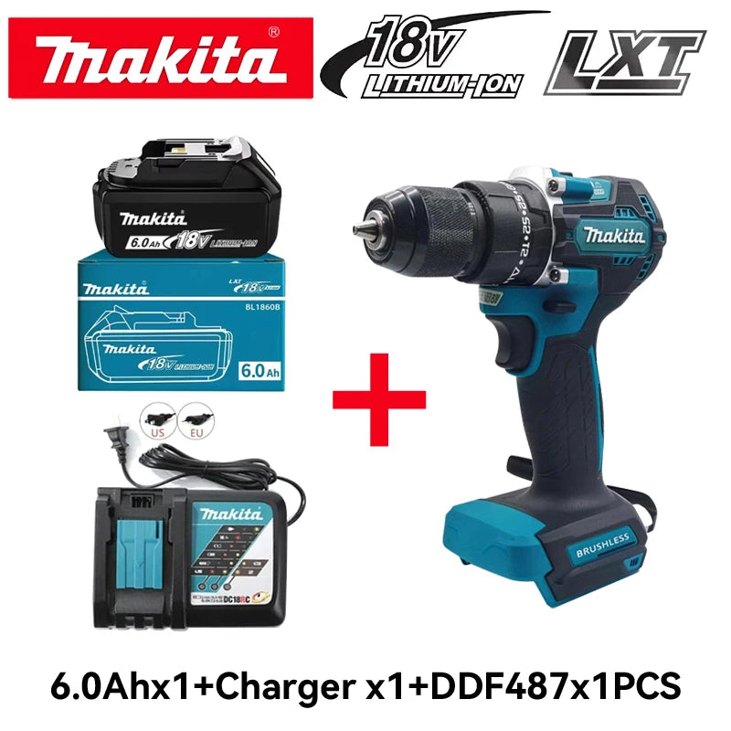 Original Makita 18V LXT 6.0Ah BL1860 Lithium-Ion Battery High Capacity with LED Power Indicator for Makita Cordless Power Tools
