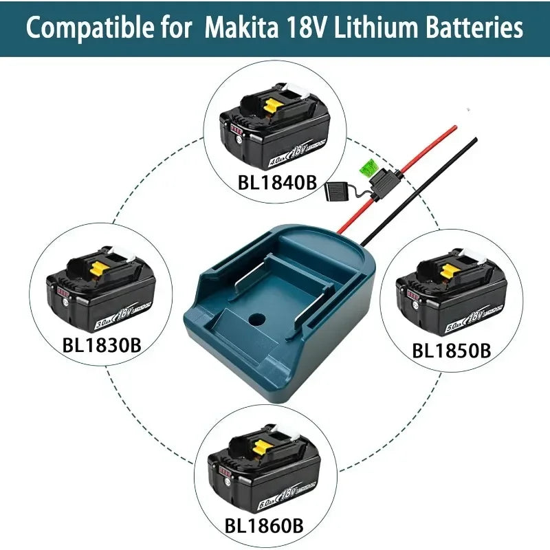 External Battery Adapter Converter for Makita 14V/18V Batter