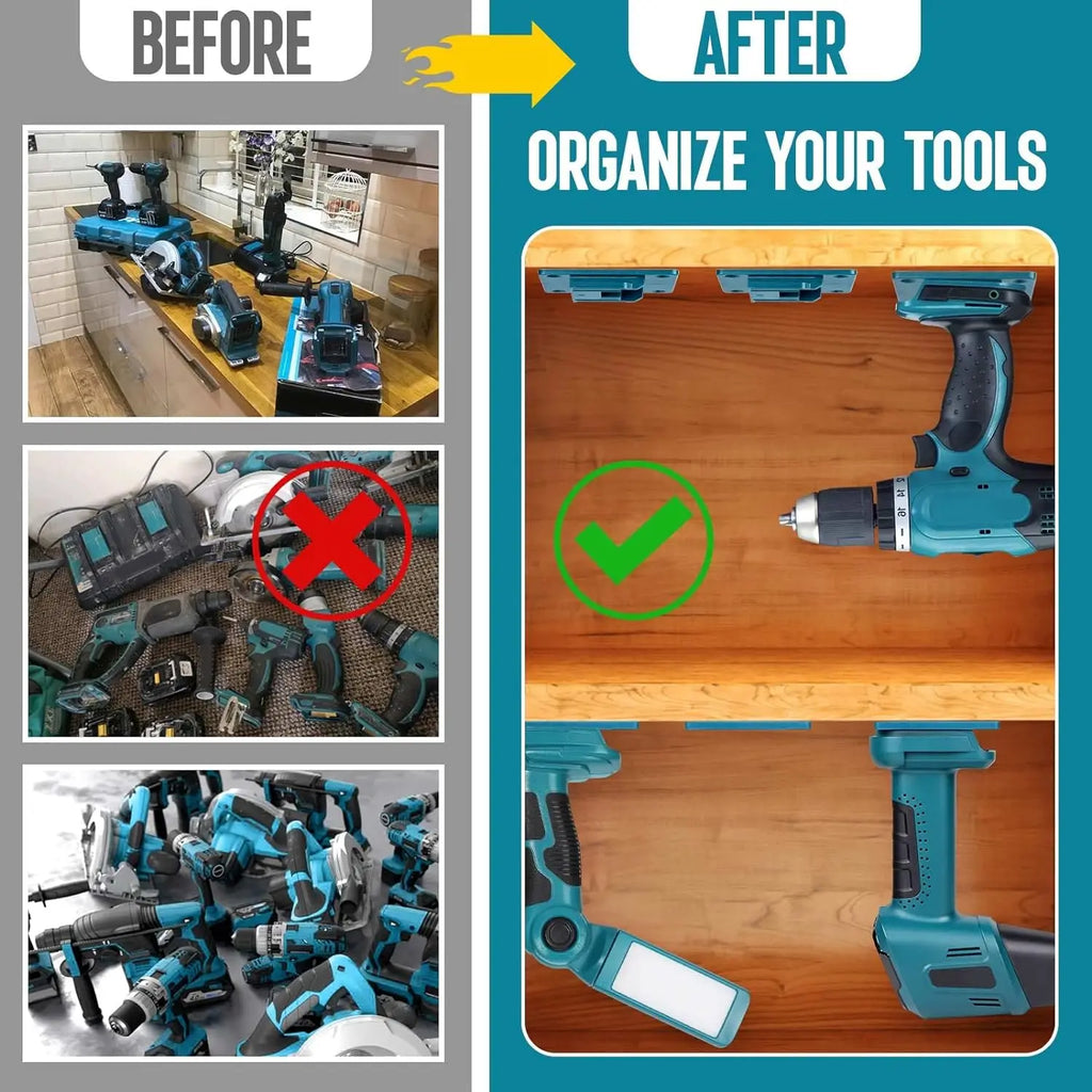 1pcs/2pcs/6pcs Wall Mount Electric Tool Holder for Makita 18