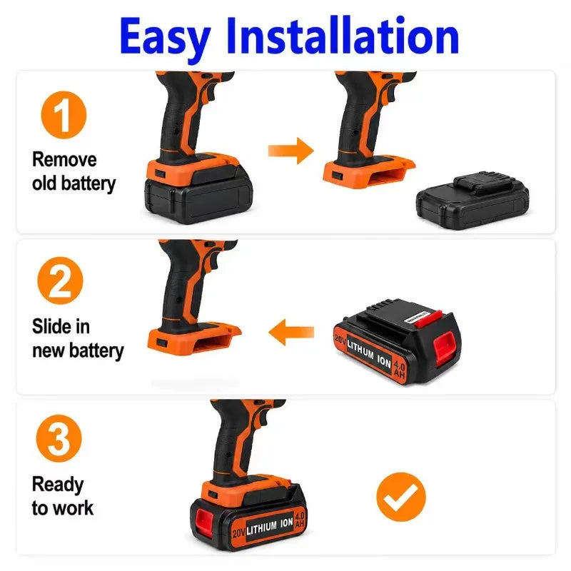 for 3/4/6/8Ah Long Runtime BL2018 Lithium Replacement Batter