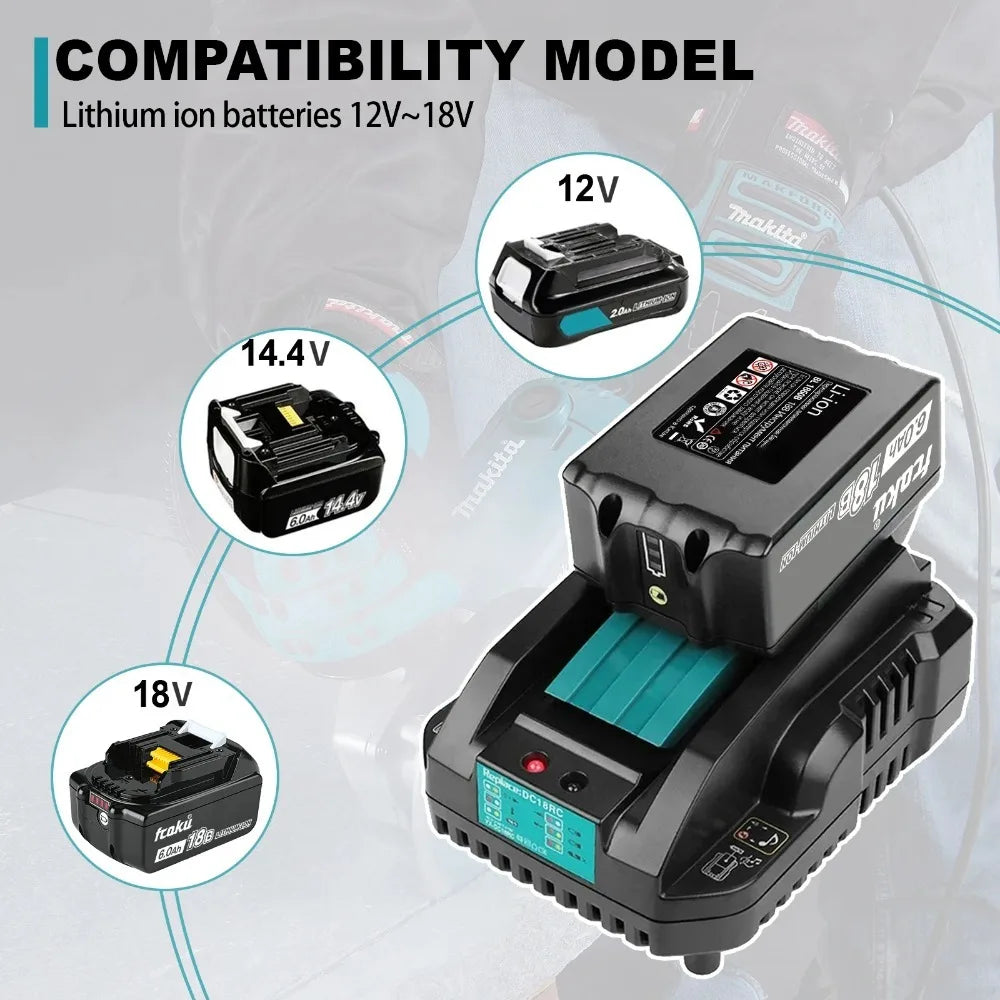 DC18RC Li-ion Battery 3A Charger for Makita 18V 14.4V BL1860